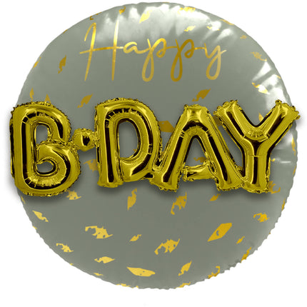 Palloncino in foil 3D Alba Dorata - 56 cm