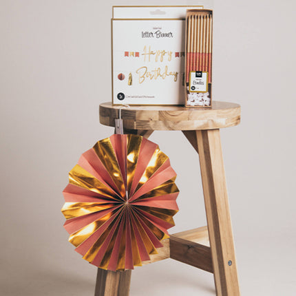 Ventagli di carta/Rooms Golden Dusk - 5 pezzi