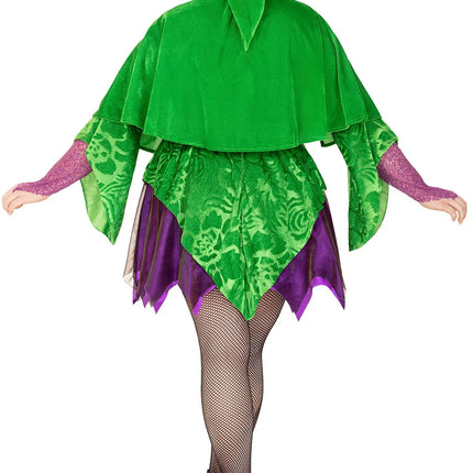 Abito da strega Viola Verde Ladies Leg Avenue