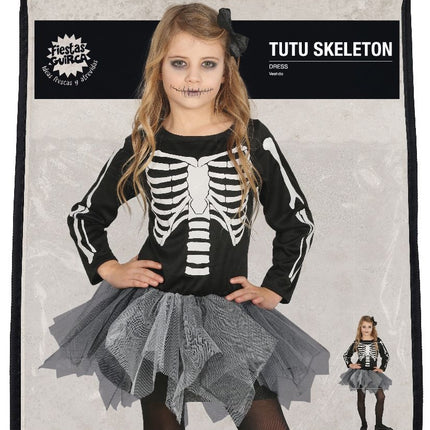 Costume di Halloween da scheletro per bambina