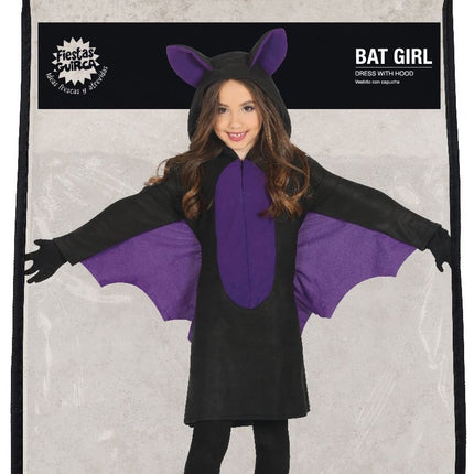 Costume di Halloween da pipistrello ragazza viola