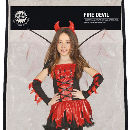 Costume di Halloween da Diavolo Ragazza Rosso