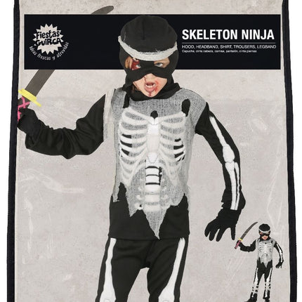 Costume da scheletro ninja bambino