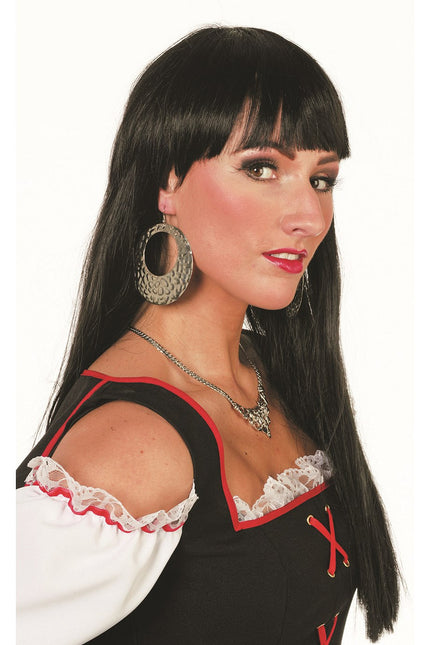 Parrucca nera lunga Bobline Deluxe