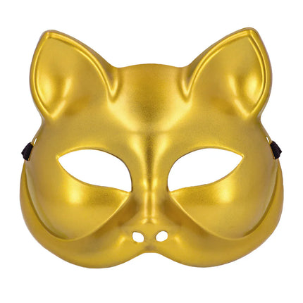 Semimaschera Kitty dorata