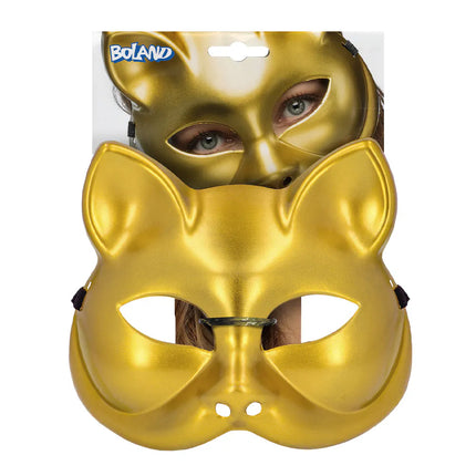 Semimaschera Kitty dorata