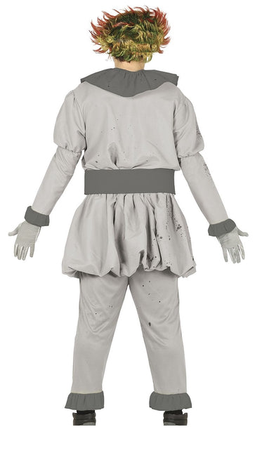 Costume da Clown Halloween Uomo Grigio