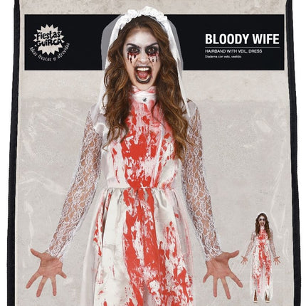Abito da sposa Costume Halloween Donna Sanguinaria
