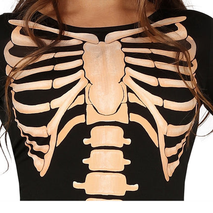 Tuta da donna con costume da scheletro per Halloween