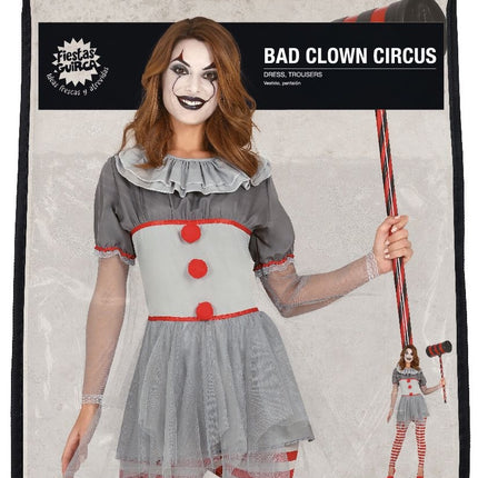 Costume da clown assassino per Halloween da donna