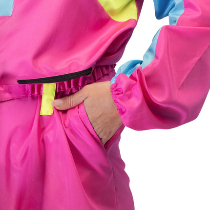 Tuta da sci rosa da donna Uv Blacklight