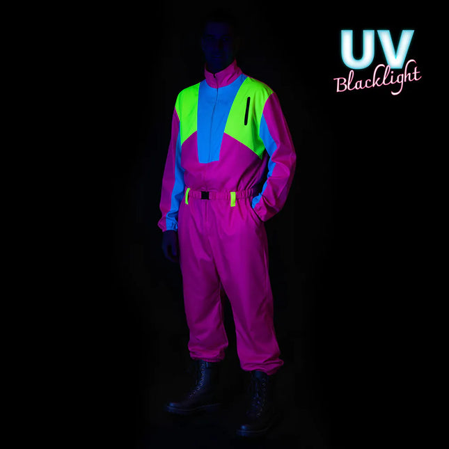 Tuta da sci rosa Uomo Uv Blacklight