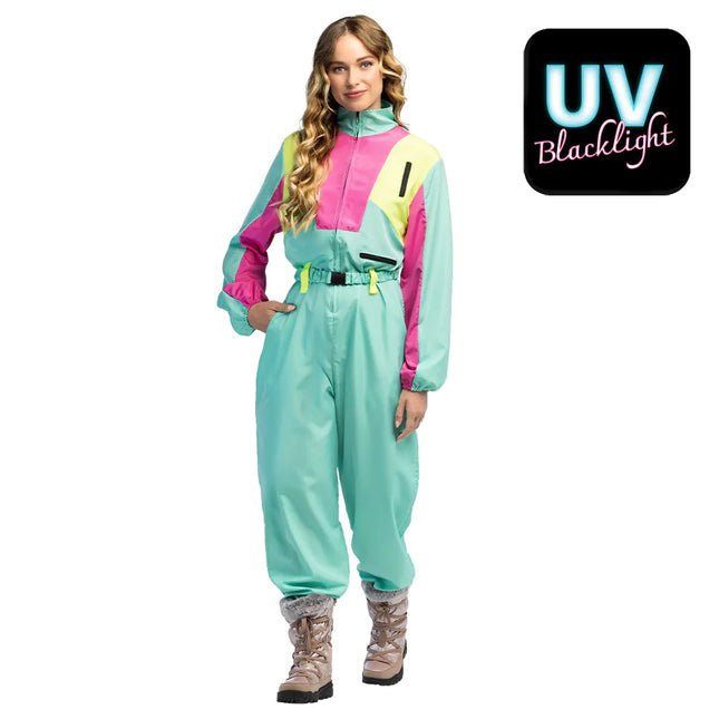 Tuta da sci da donna verde menta Uv Blacklight