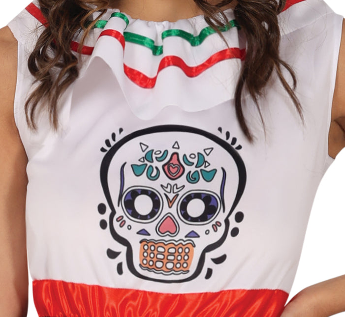 Vestito Dia De Los Muertos Donna Teschio
