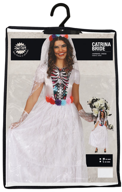 Abito Dia De Los Muertos Bianco Donna Sposa