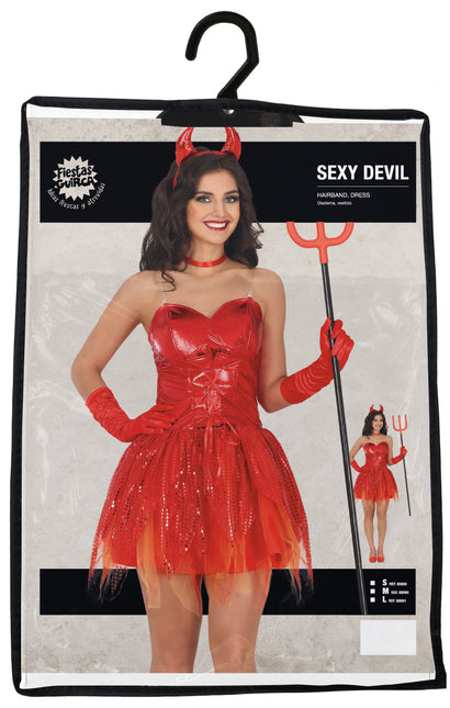 Vestito di Halloween Rosso Donna Sexy Diavolo