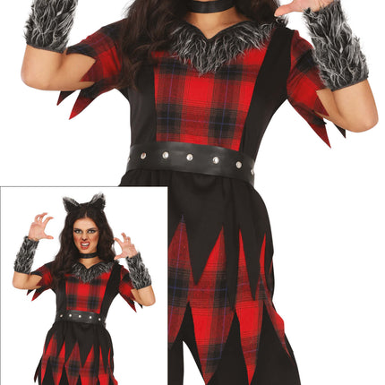 Costume di Halloween da donna lupo mannaro
