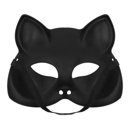 Semimaschera Kitty argento
