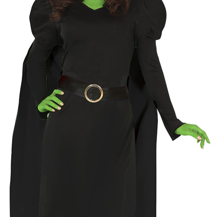 Abito Halloween Nero Donna Strega Lungo