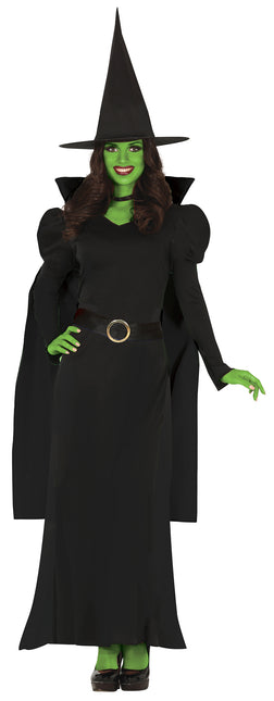 Abito Halloween Nero Donna Strega Lungo