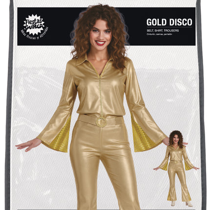 Tuta da discoteca Oro Donna 3 pezzi