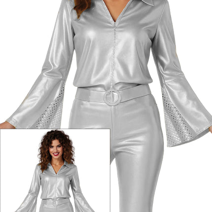 Tuta da discoteca Argento Donna 3 pezzi