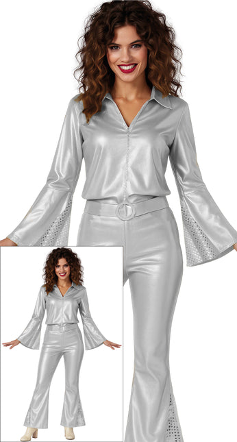 Tuta da discoteca Argento Donna 3 pezzi