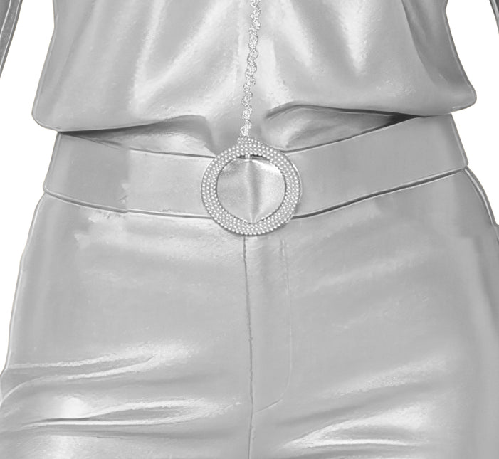 Tuta da discoteca Argento Donna 3 pezzi