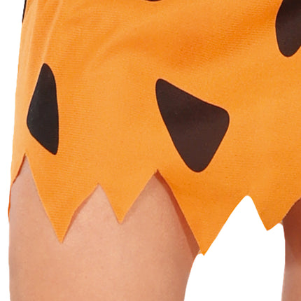 Vestito da cavernicolo nero arancione da donna