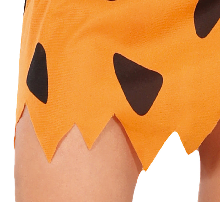 Vestito da cavernicolo nero arancione da donna