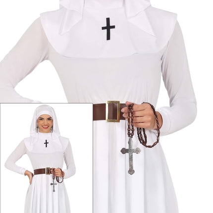 Costume da suora donna bianco