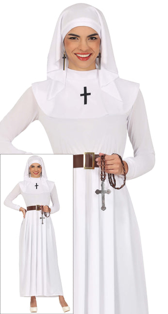 Costume da suora donna bianco