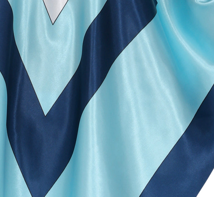 Disco 70S Poncho Blu Donna