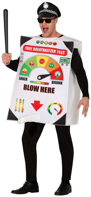 Tuta della polizia con etilometro