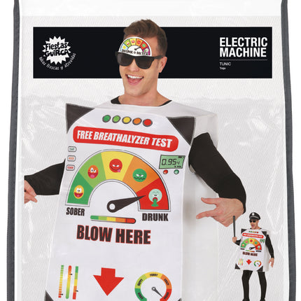 Tuta della polizia con etilometro