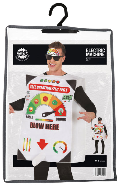 Tuta della polizia con etilometro