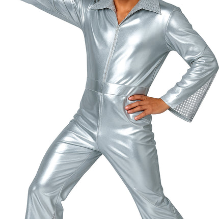 Tuta Disco Suit Argento Uomo