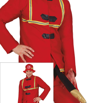 Costume da pompiere 4 pezzi