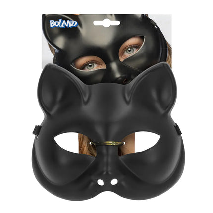 Semimaschera Kitty nera
