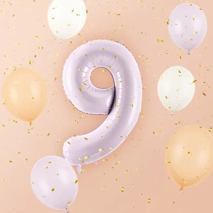 9 Jaar Cijfer Ballon Paars Leeg 72cm van Partydeco koop je bij Partywinkel