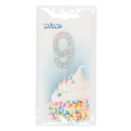 9 Jaar Taarttopper Diamant 10,5cm van Boland koop je bij Partywinkel