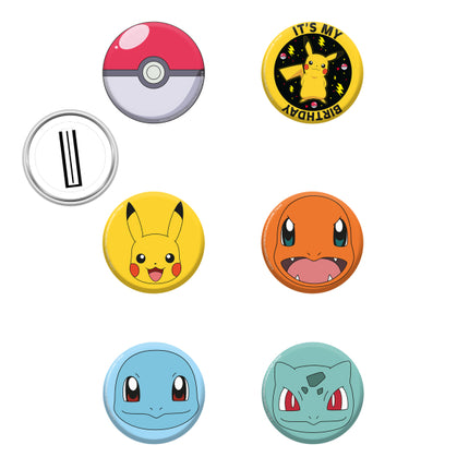 Pulsante Pokemon 3,5 cm 8 pezzi