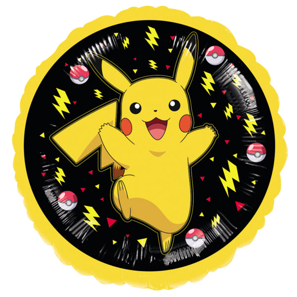 Palloncino ad elio Pokemon Nero Giallo 43cm