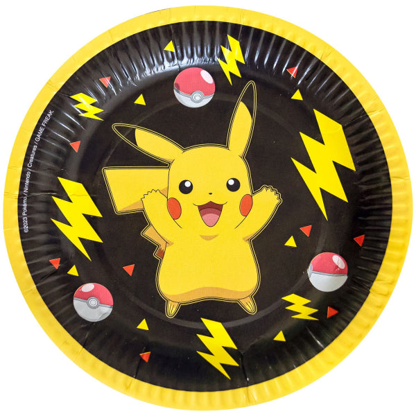 Piatti Pokemon Nero Giallo 18cm 8pz