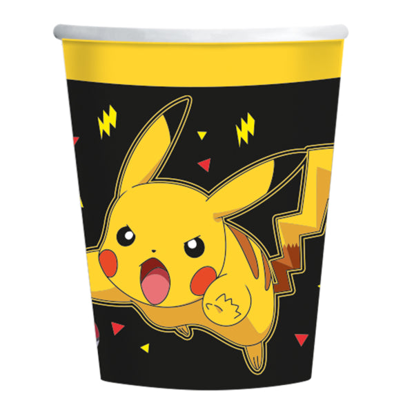 Tazze Pokemon Nero Giallo 237ml 8 pezzi