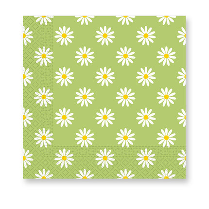 tovaglioli di carta a 3 veli 33X33Cm/Disegni pasquali Tovaglioli di carta a tre veli 33X33Cm Margherite verdi lucide 20 pz