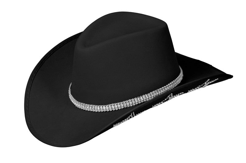 Cappello da cowboy con stelle glitterate