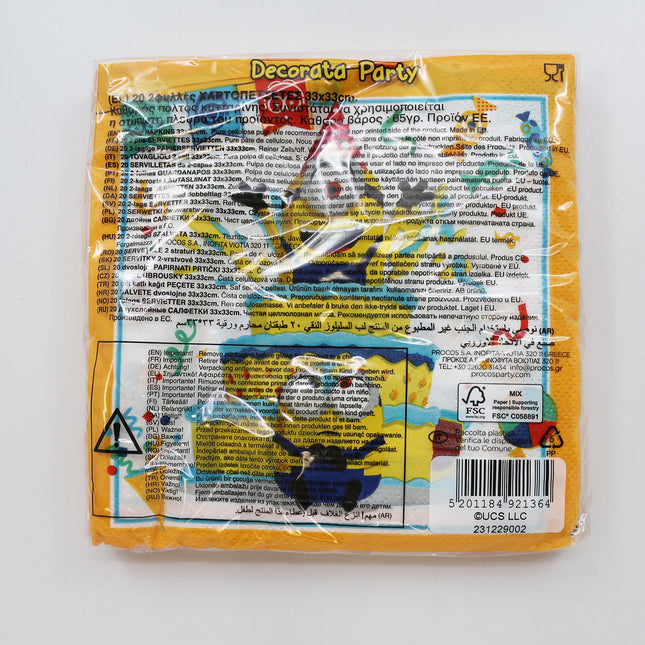 Minions: L'ascesa di Gru Fsc Tovaglioli di carta a due veli 33X33Cm 20 pezzi