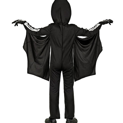 Costume di Halloween Pipistrello nero bianco bambino