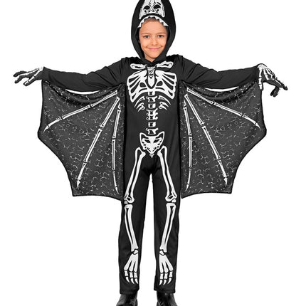 Costume di Halloween Pipistrello nero bianco bambino